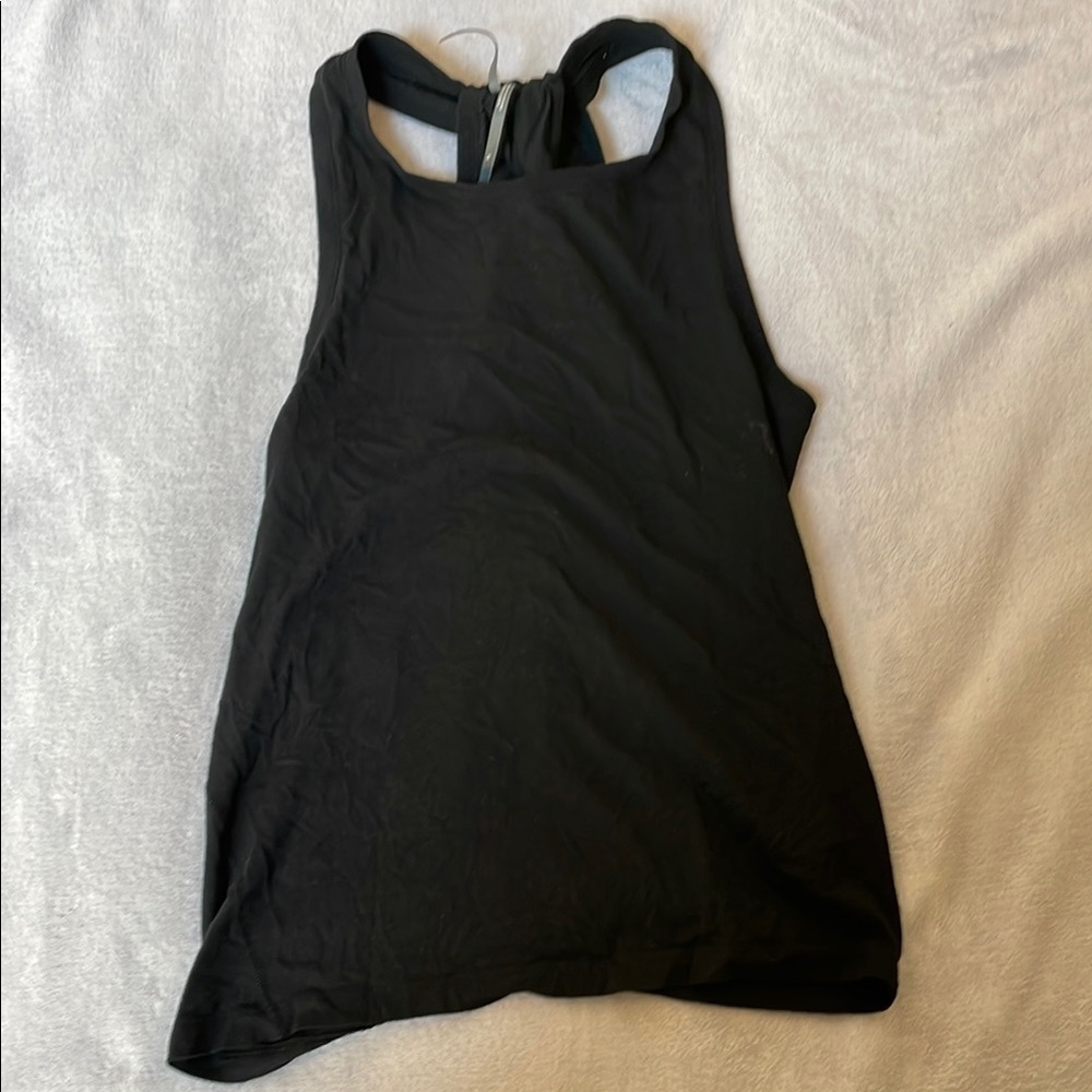 Anthropologie Black Tank Top with Racerback Style Design